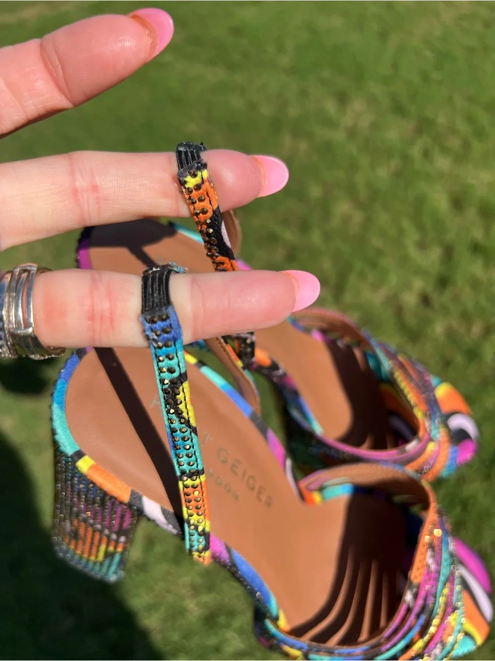 Kurt Geiger Brixton Multicolor Jeweled Platform Sandals – 🌈